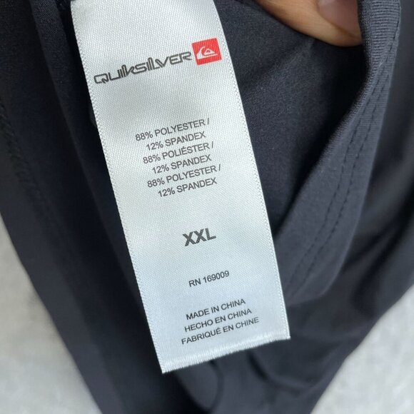 NEW Quiksilver Men's XXL Black T-Shirt Regular Fit Polyester Spandex Blend - Picture 8 of 10